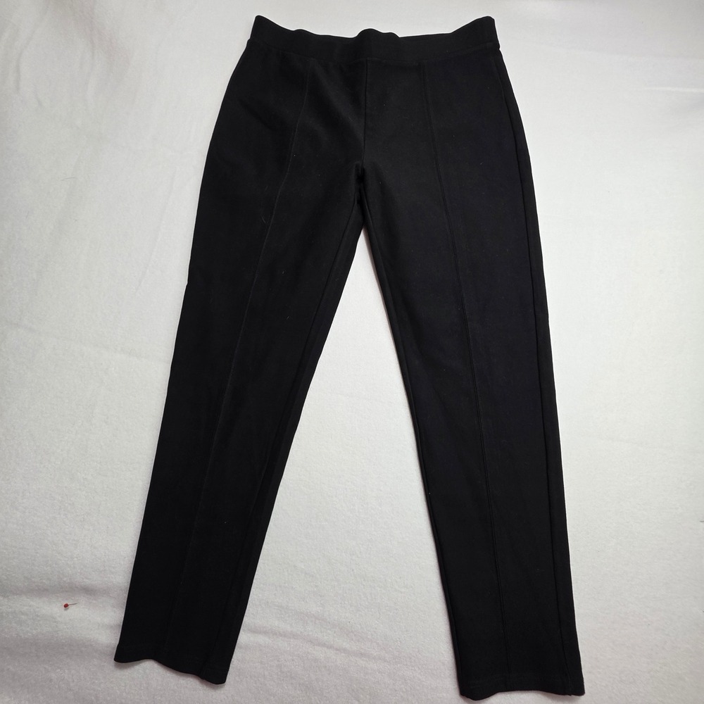 Maze Collection Black Pintuck Seam Stretch Pants XL Straight Leg Trousers